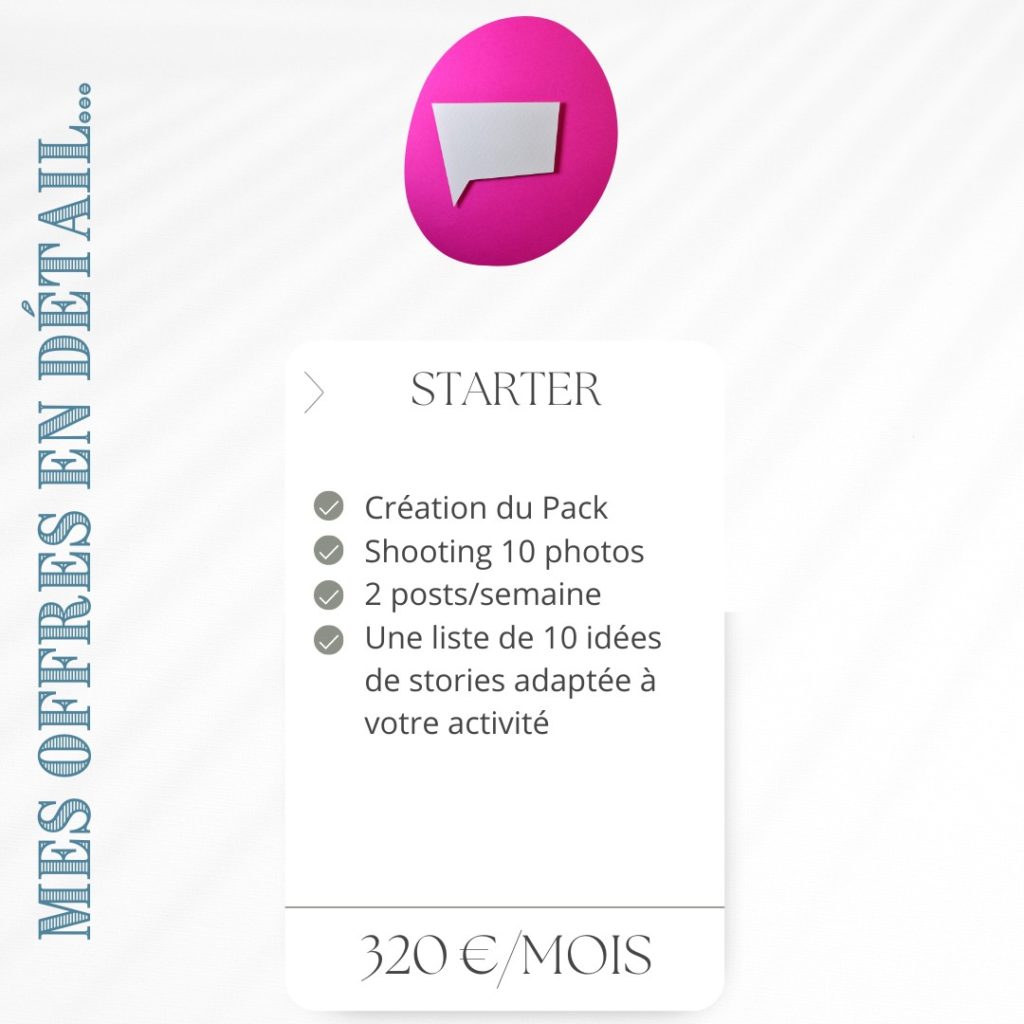 offre starter mysetmaker votre Instagram clef en main pour 320 euros par mois